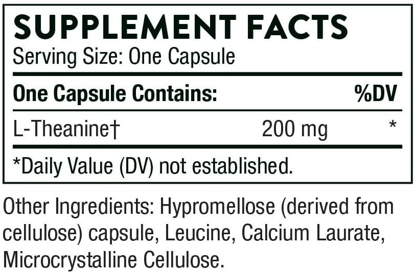 THORNE Theanine - 200mg of L-Theanine (90 Capsules)
