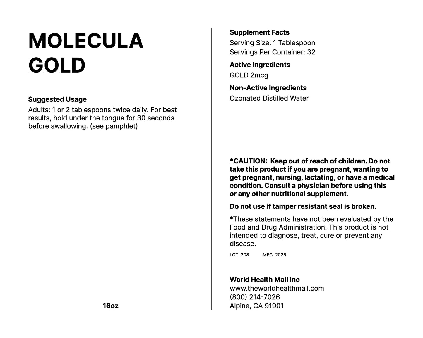 Molecula Gold (16oz)