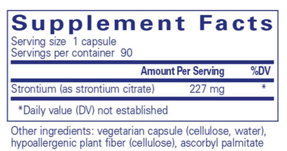 Strontium Citrate 227mg (90 capsules)