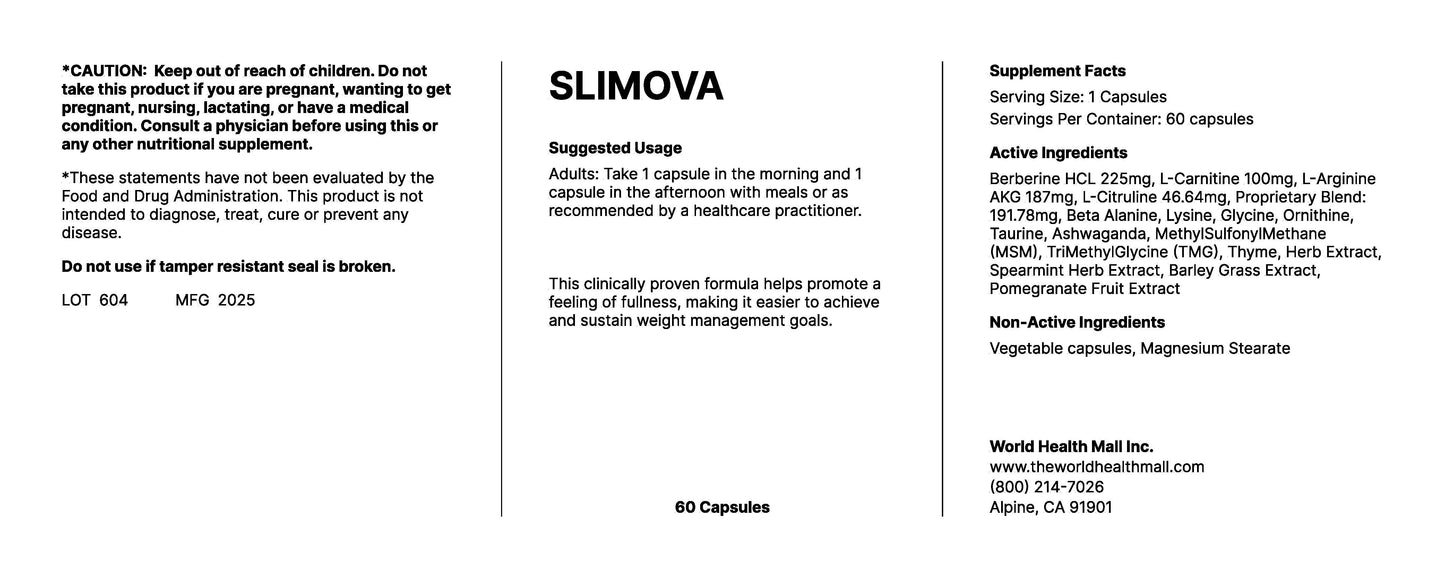 Slimova (60 capsules)