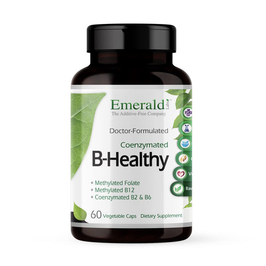 EMERALD LABS B-Healthy - Vegan Vitamin B Complex - Includes Methylated Folic Acid & Full Spectrum B Vitamins - Supports Immune, Brain & Heart Health* - 120 Vegetable Capsules