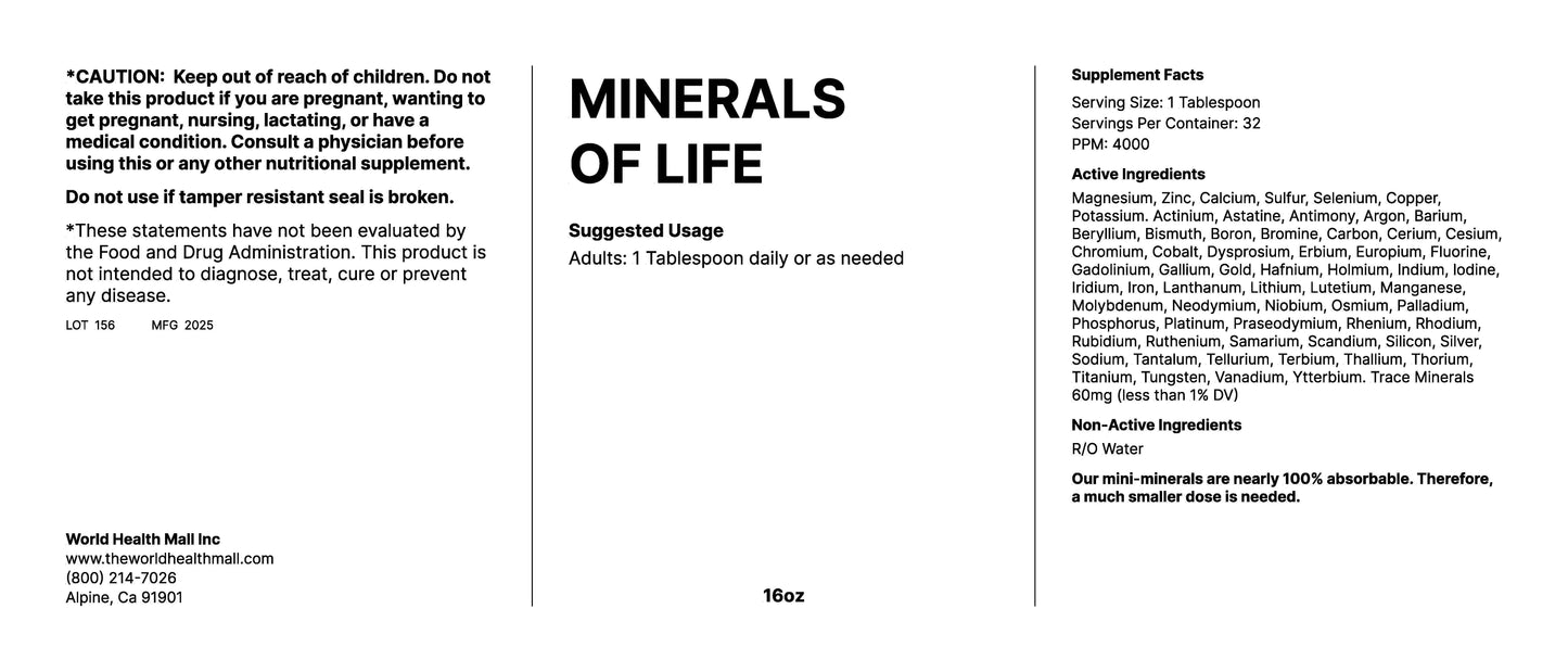 Minerals of Life (16oz)